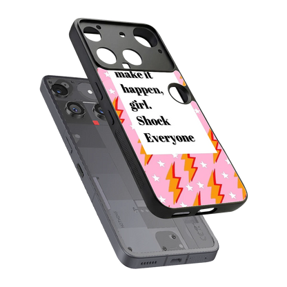 Shock Everyone sleek nothing phone 3 cover with tempered glass back and TPU edges