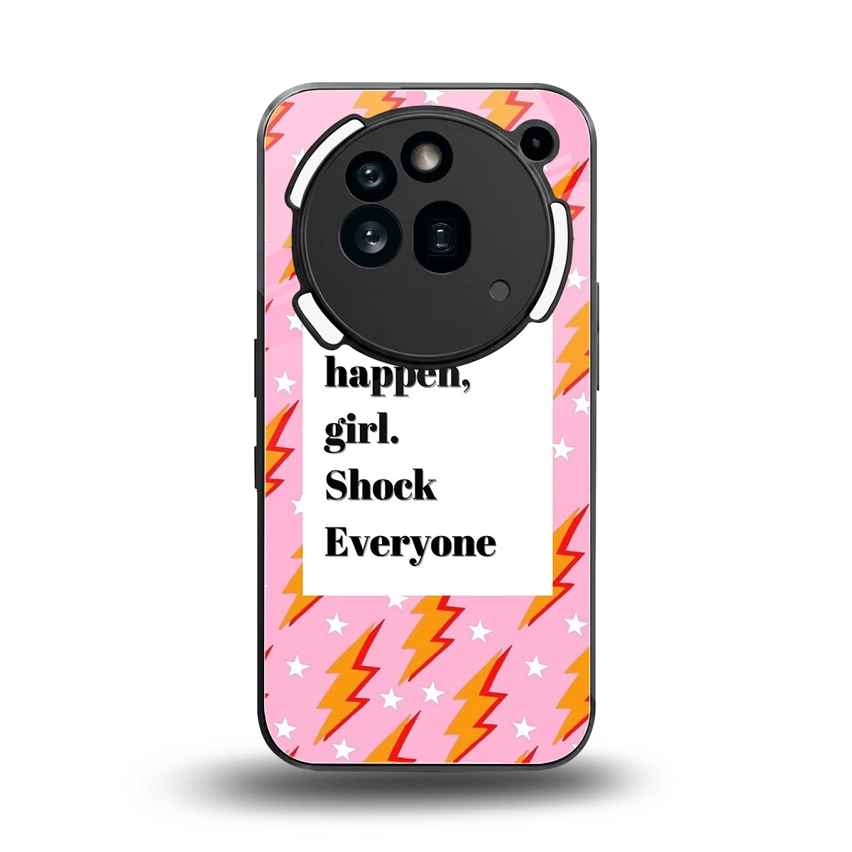 Shock Everyone back phone cover | glass case for nothing phone 3a pro