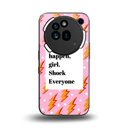 Shock Everyone back phone cover | glass case for nothing phone 3a pro