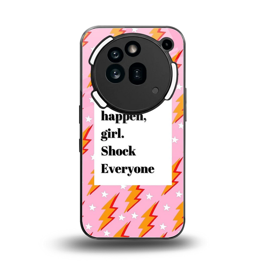 Shock Everyone back phone cover | glass case for nothing phone 3a pro
