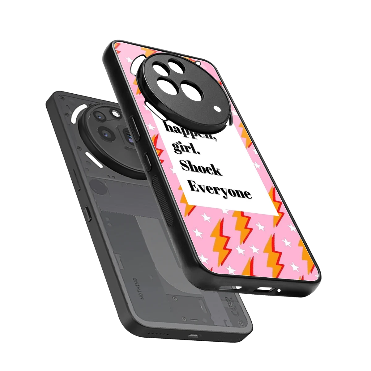 Shock Everyone sleek nothing phone 3a pro cover with tempered glass back and TPU edges