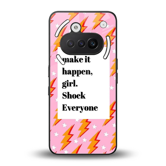 Shock Everyone back phone cover | glass case for nothing phone 3a