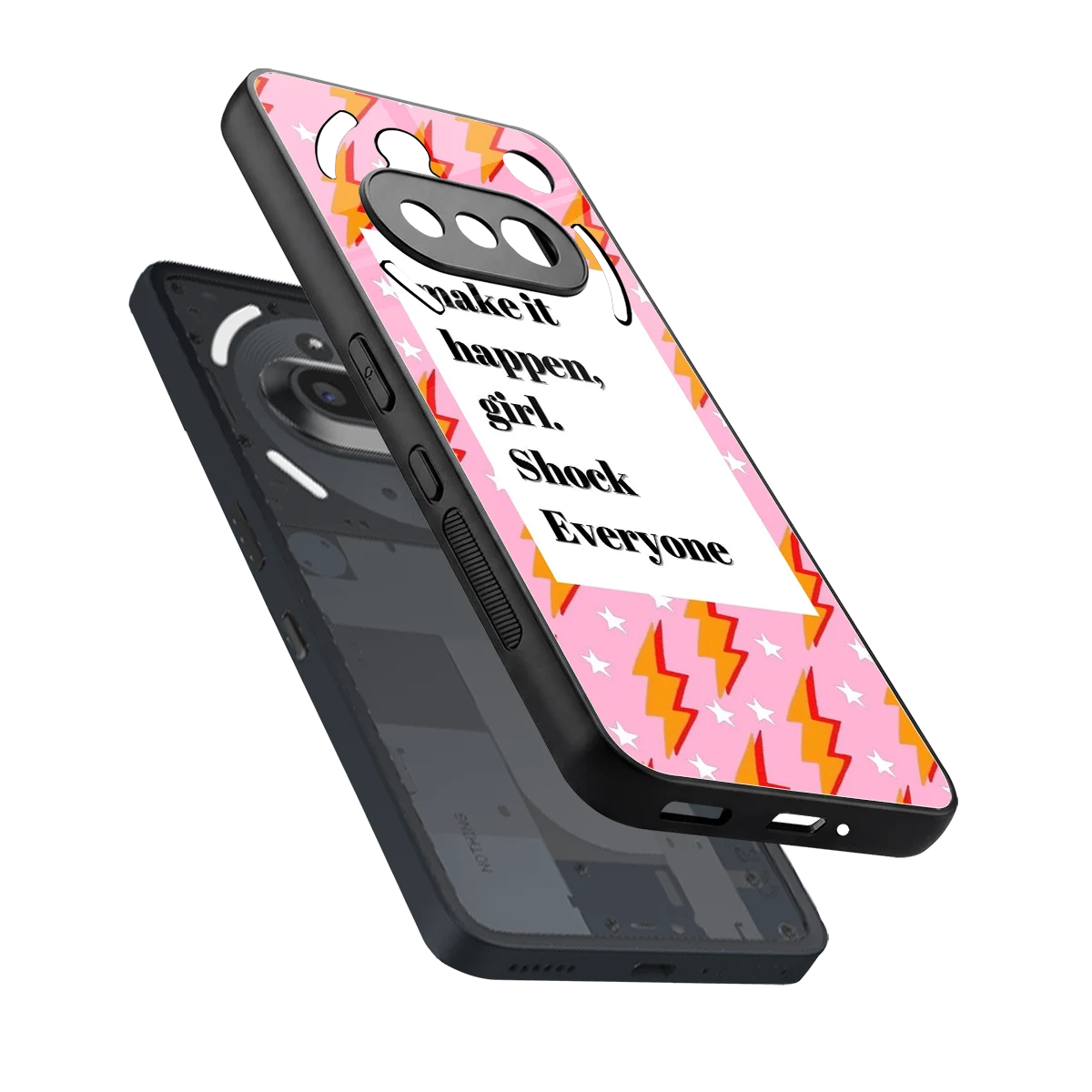 Shock Everyone sleek nothing phone 3a cover with tempered glass back and TPU edges