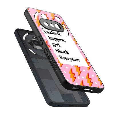 Shock Everyone sleek nothing phone 3a cover with tempered glass back and TPU edges