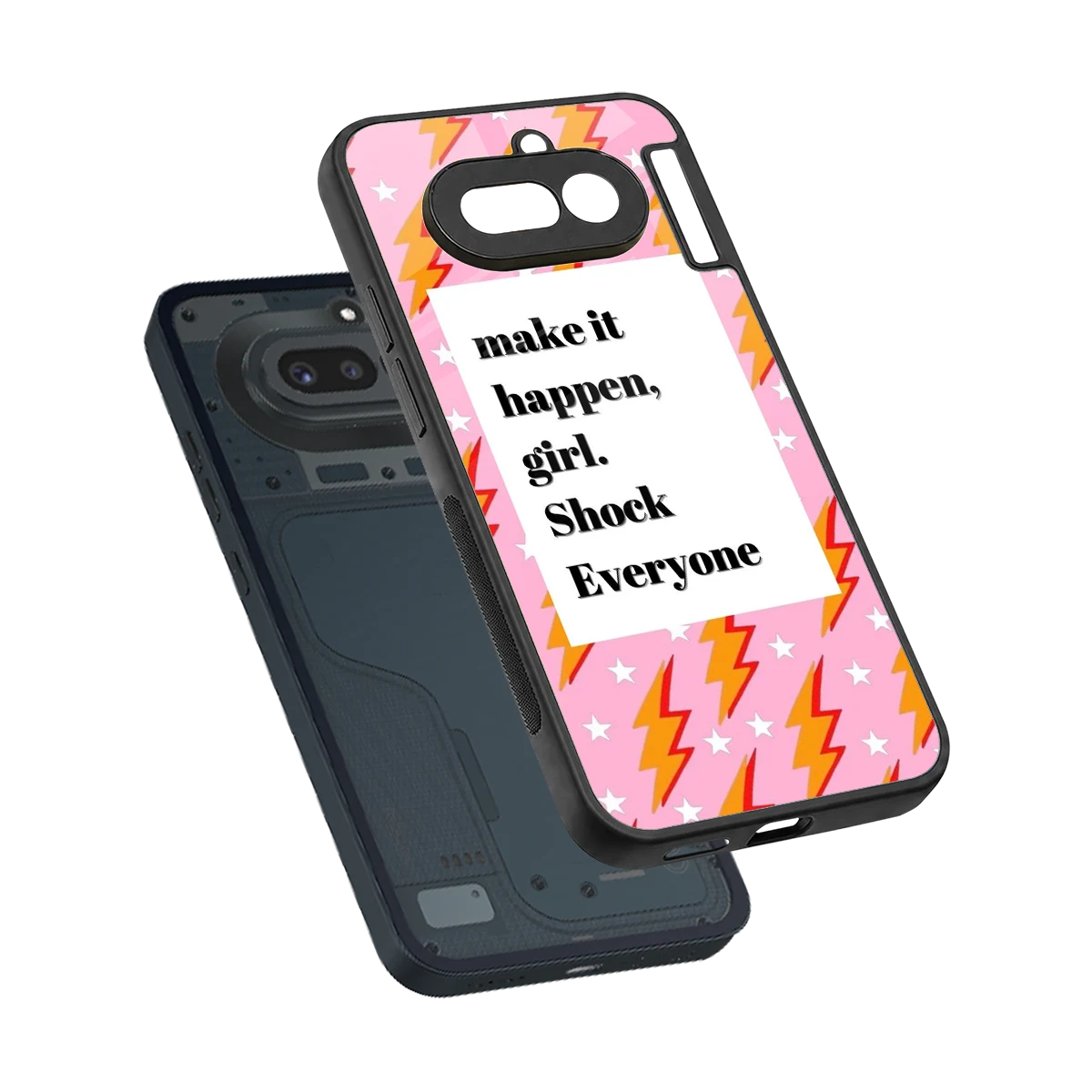 Shock Everyone sleek nothing phone 4a cover with tempered glass back and TPU edges