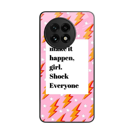 Shock Everyone back phone cover | glass case for oneplus 13r