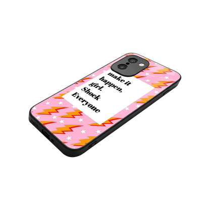 Shock Everyone stylish phone case for oneplus 15r | glossy glass and slim fit
