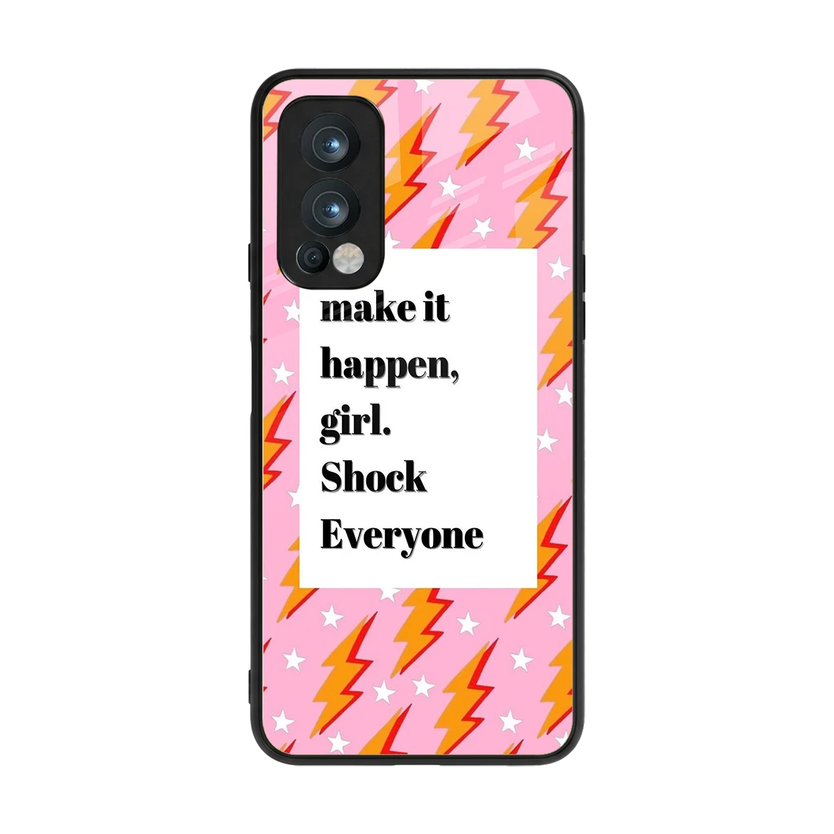 Shock Everyone back phone cover | glass case for oneplus nord 2