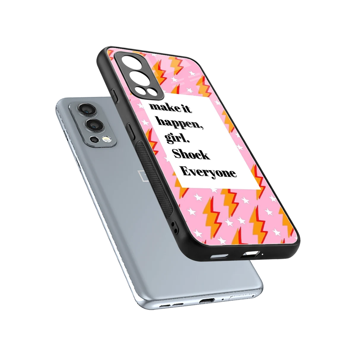 Shock Everyone sleek oneplus nord 2 cover with tempered glass back and TPU edges