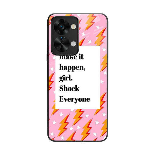 Shock Everyone back phone cover | glass case for oneplus nord 2t