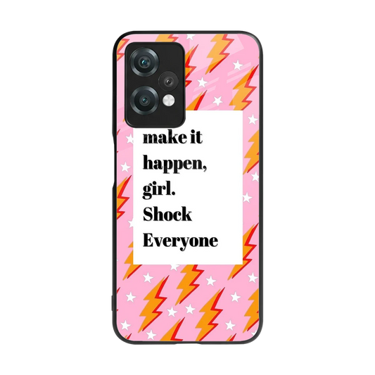 Shock Everyone back phone cover | glass case for oneplus nord ce 2 lite