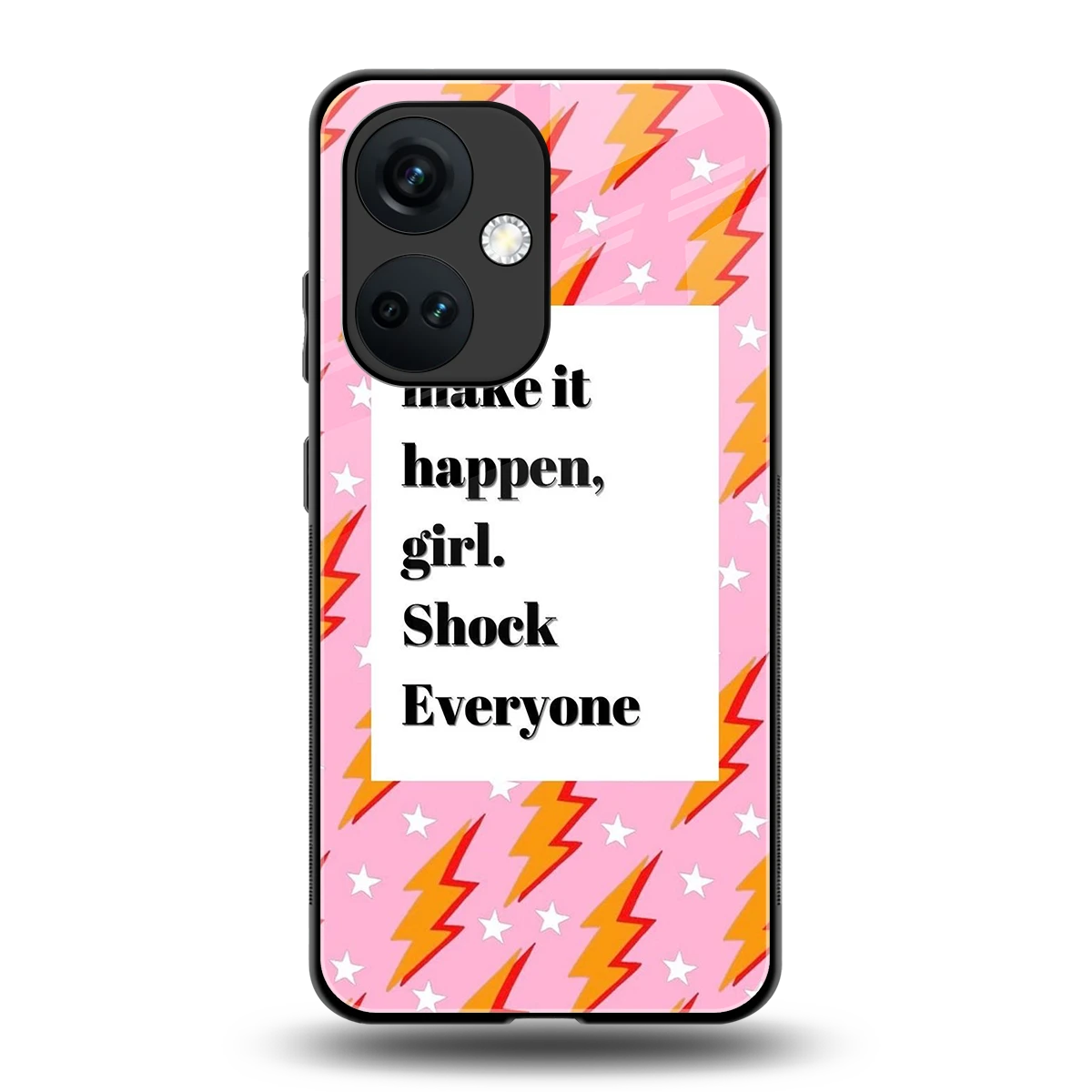 Shock Everyone back phone cover | glass case for oneplus nord ce 3