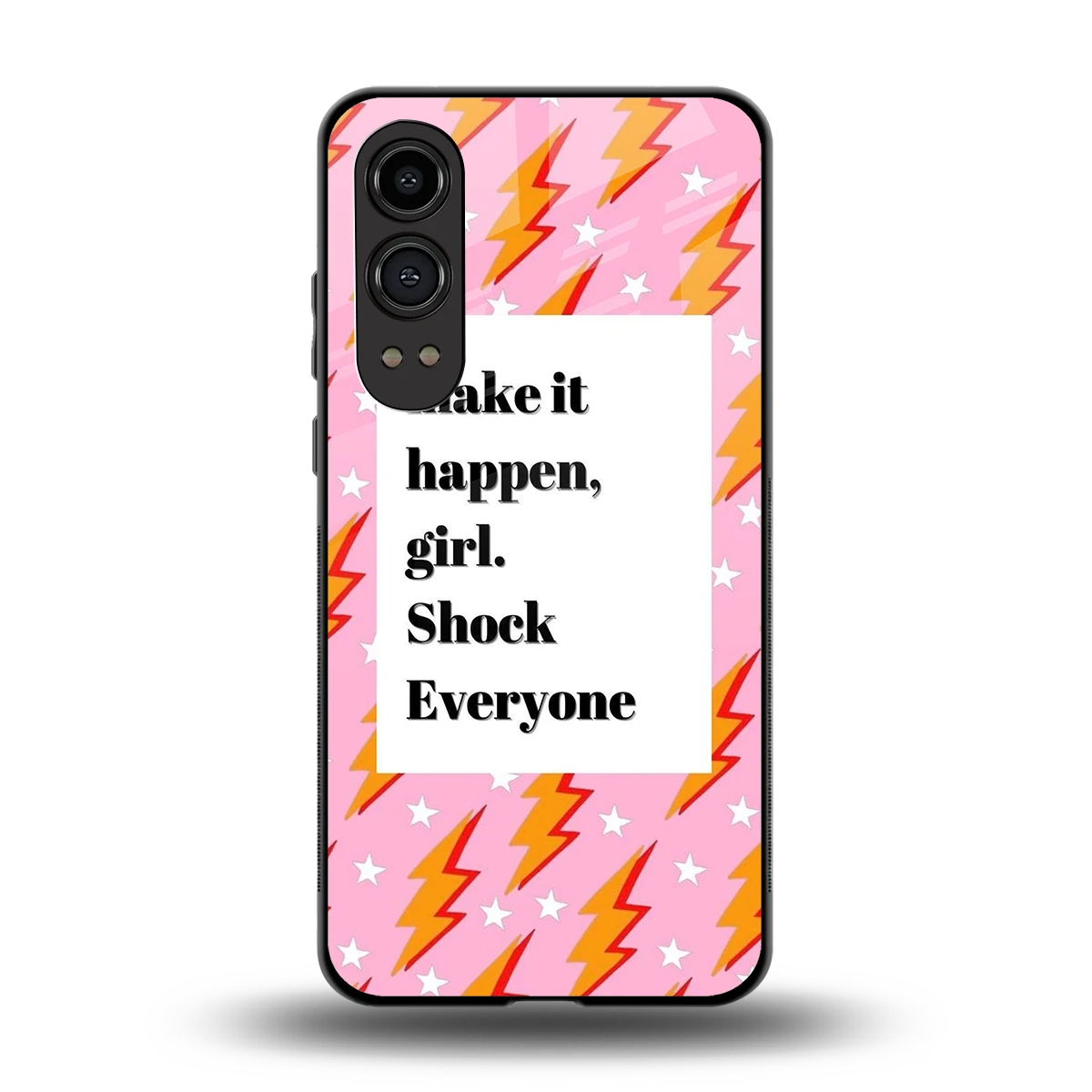 Shock Everyone back phone cover | glass case for oneplus nord ce 4 lite