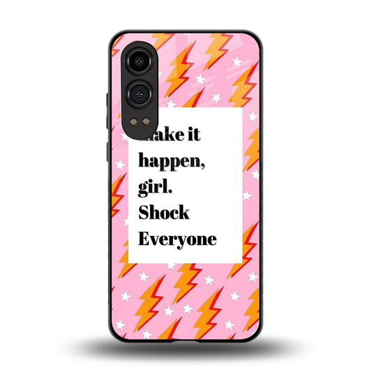 Shock Everyone back phone cover | glass case for oneplus nord ce 4 lite