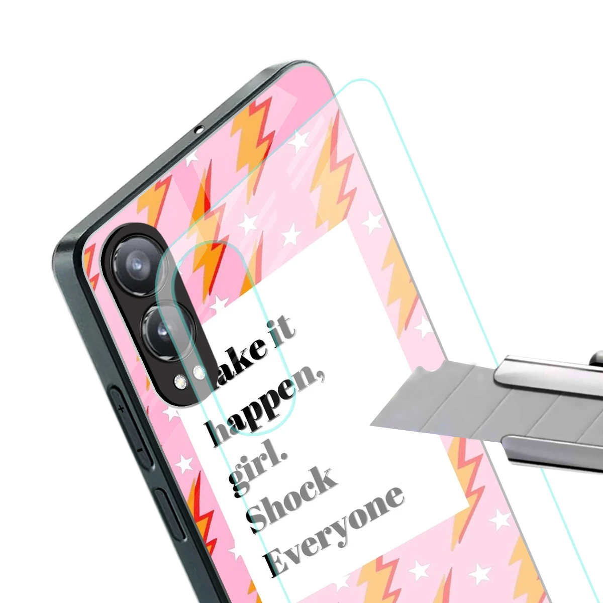 Shock Everyone stylish phone case for oneplus nord ce 4 lite | glossy glass and slim fit