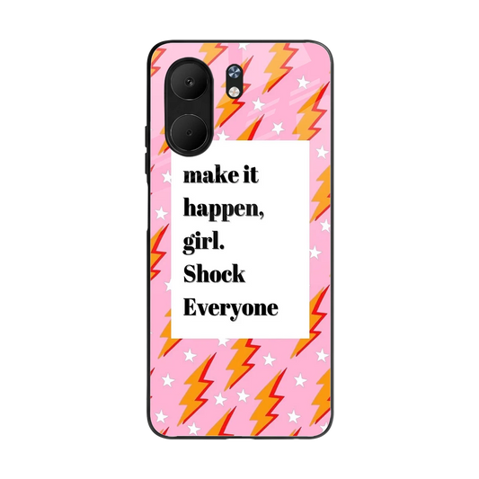 Shock Everyone back phone cover | glass case for oppo a5x 5g