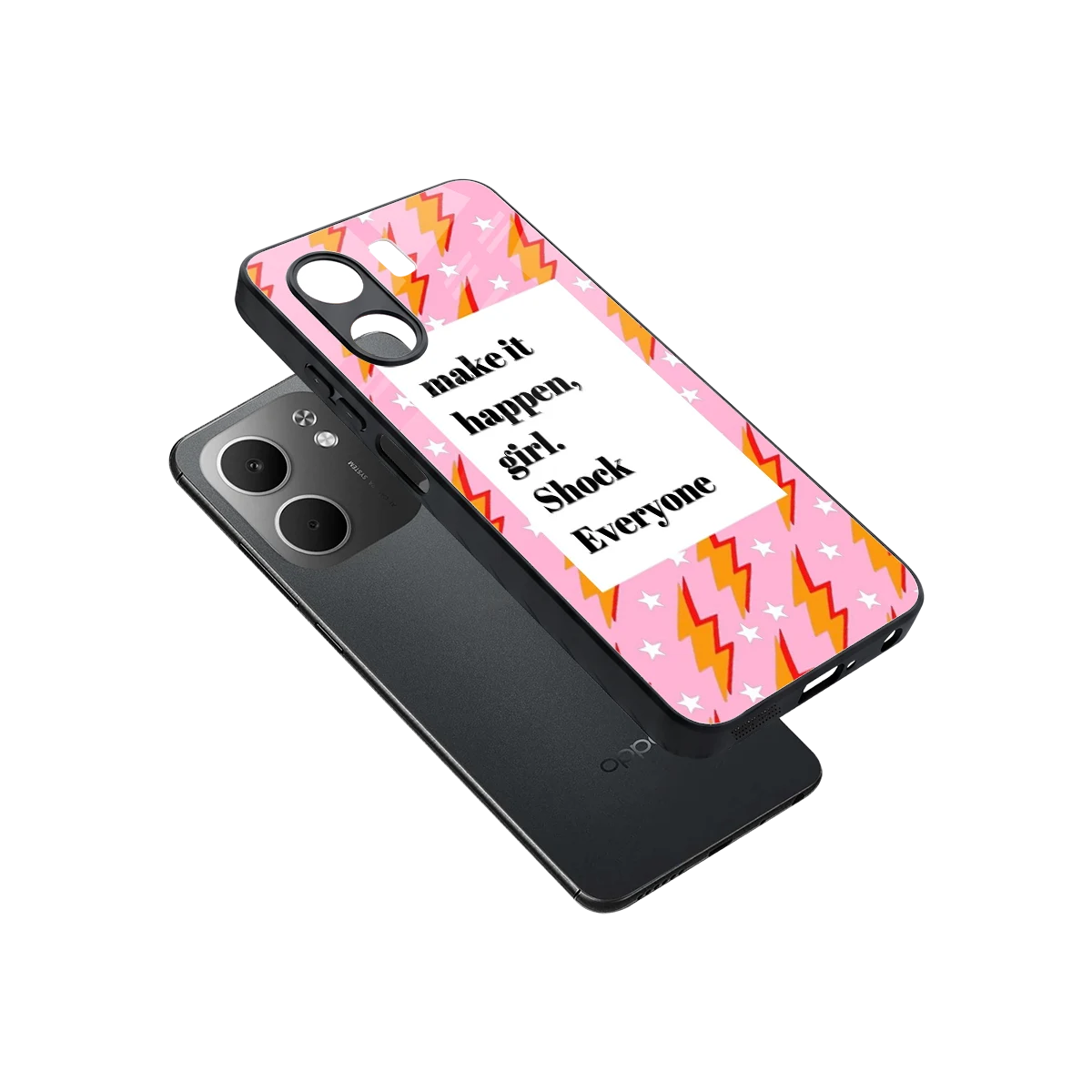 Shock Everyone sleek oppo a5x 5g cover with tempered glass back and TPU edges