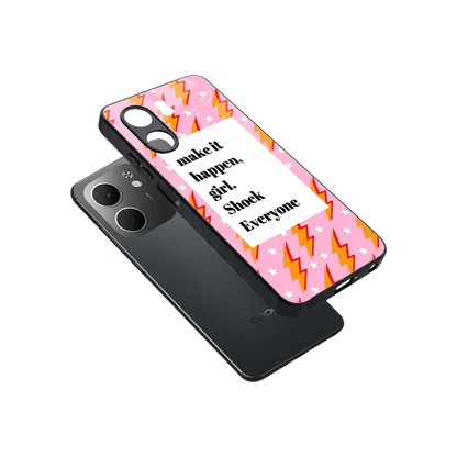 Shock Everyone sleek oppo a5x 5g cover with tempered glass back and TPU edges