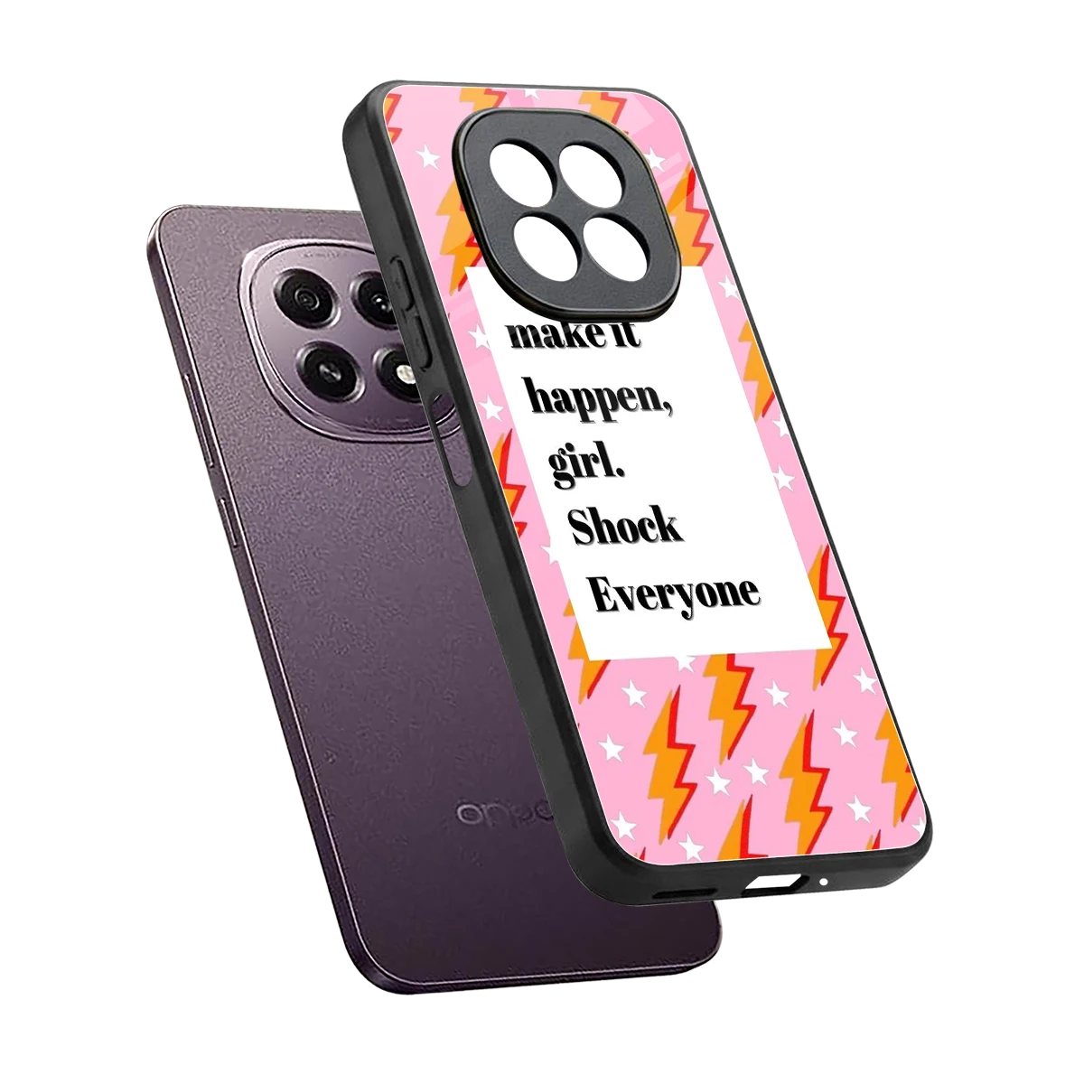 Shock Everyone sleek oppo f29 5g cover with tempered glass back and TPU edges