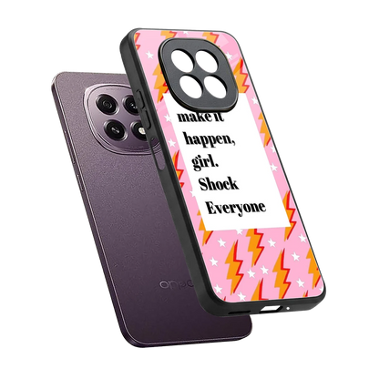 Shock Everyone sleek oppo f29 5g cover with tempered glass back and TPU edges