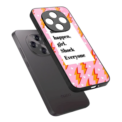Shock Everyone sleek oppo f31 pro 5g cover with tempered glass back and TPU edges