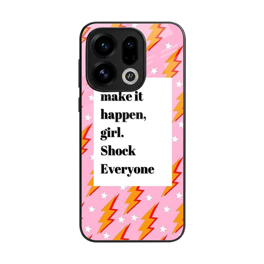 Shock Everyone back phone cover | glass case for oppo find x9