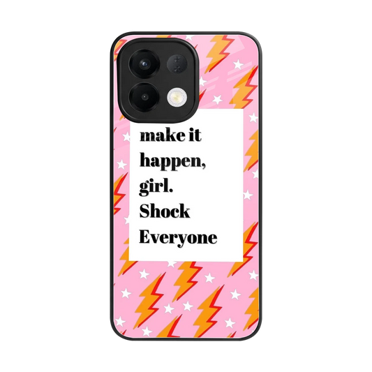 Shock Everyone back phone cover | glass case for oppo k13 5g