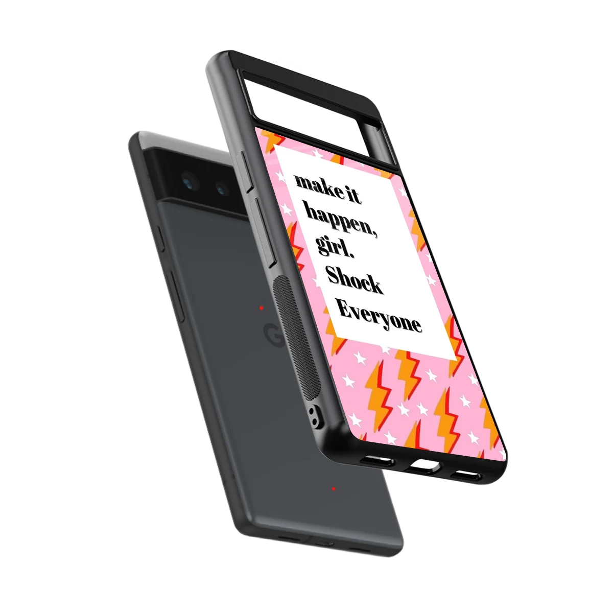 Shock Everyone sleek google pixel 6 cover with tempered glass back and TPU edges