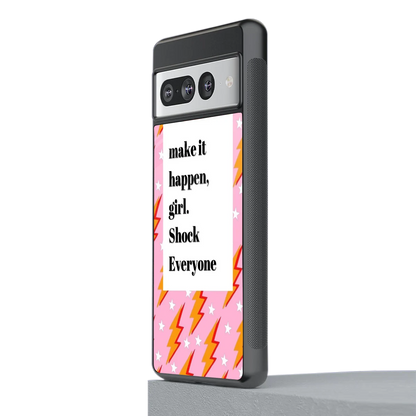 Shock Everyone stylish phone case for google pixel 7 pro | glossy glass and slim fit