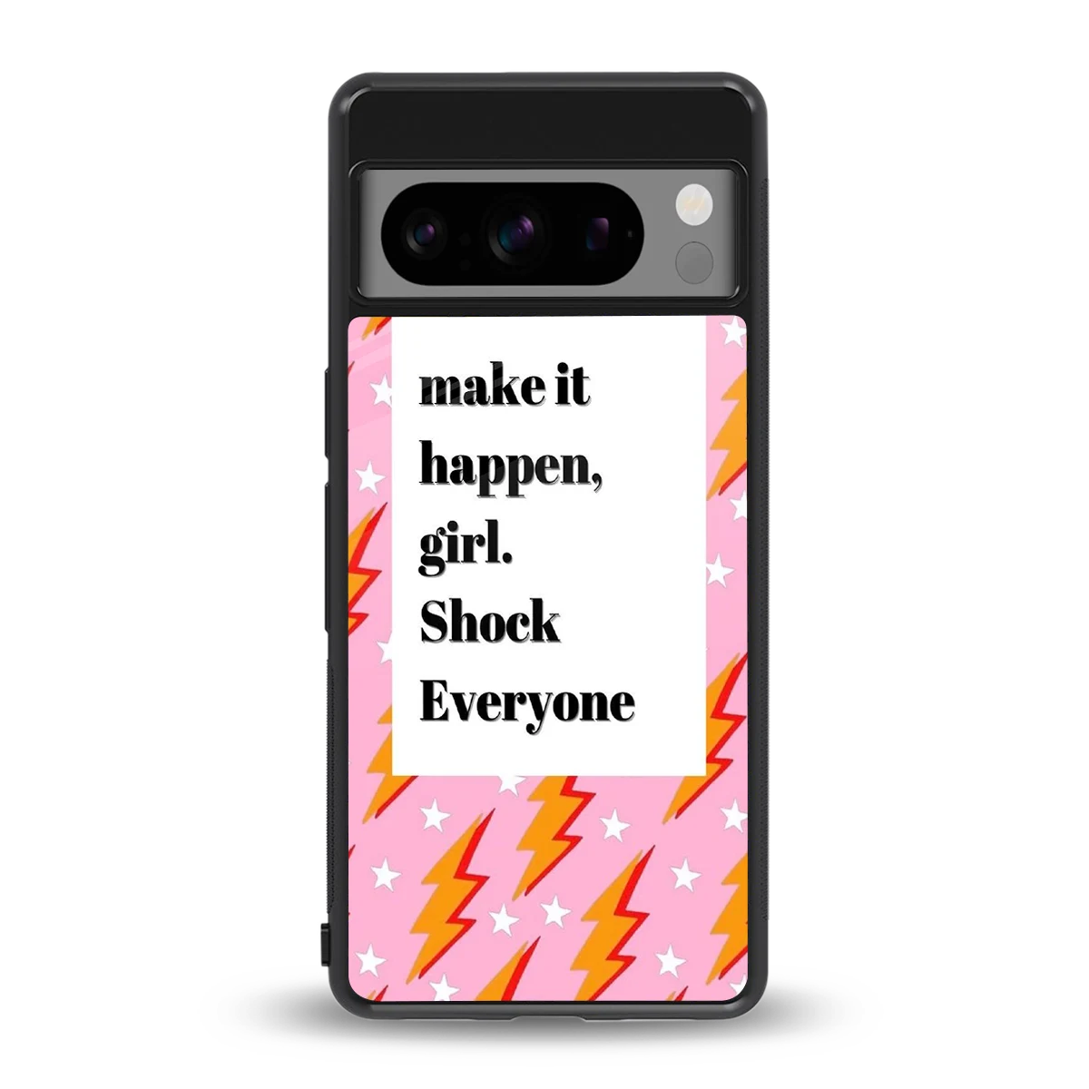 Shock Everyone back phone cover | glass case for google pixel 8 pro
