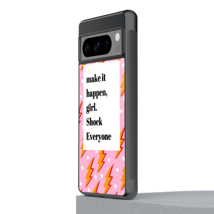 Shock Everyone stylish phone case for google pixel 8 pro | glossy glass and slim fit