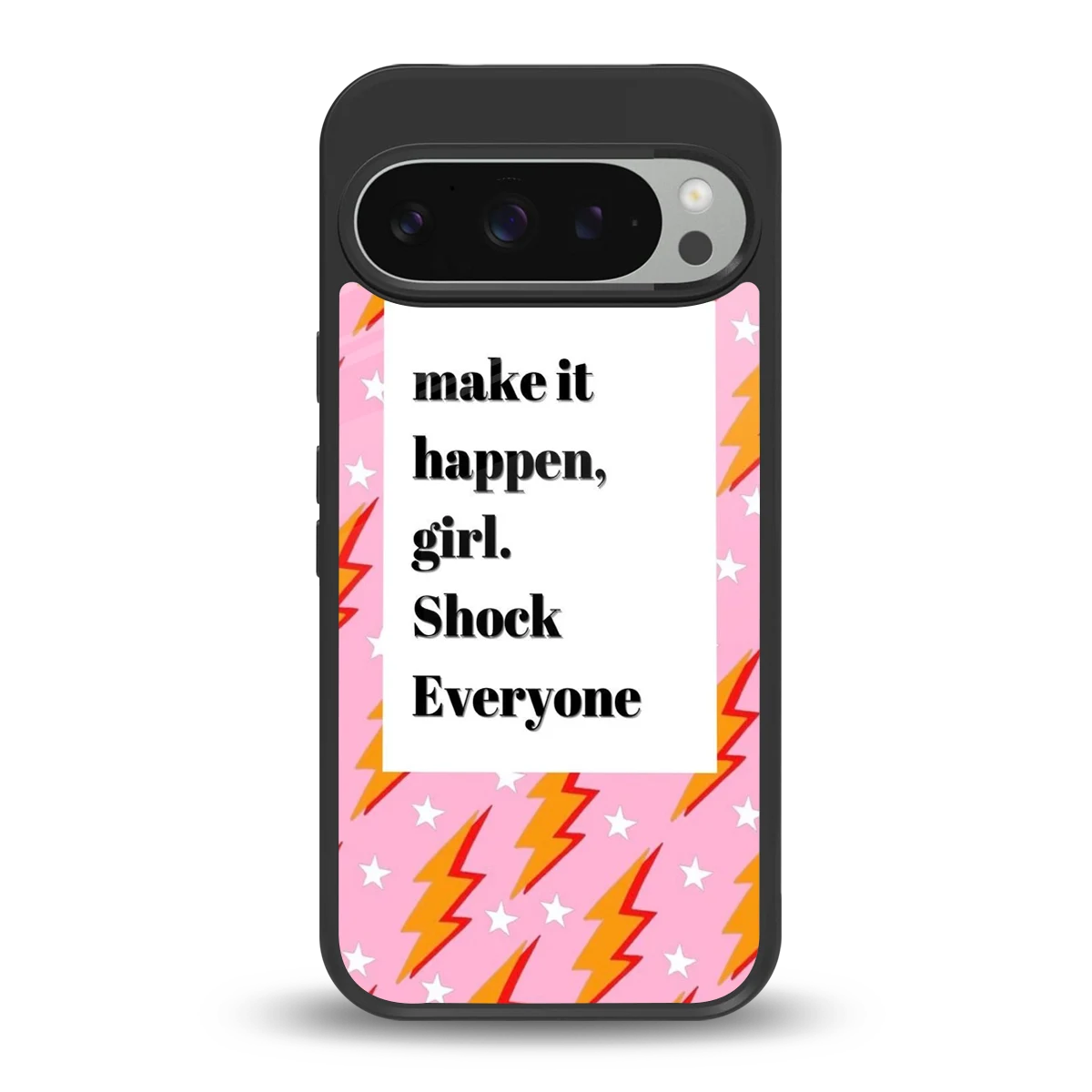 Shock Everyone back phone cover | glass case for google pixel 9 pro xl
