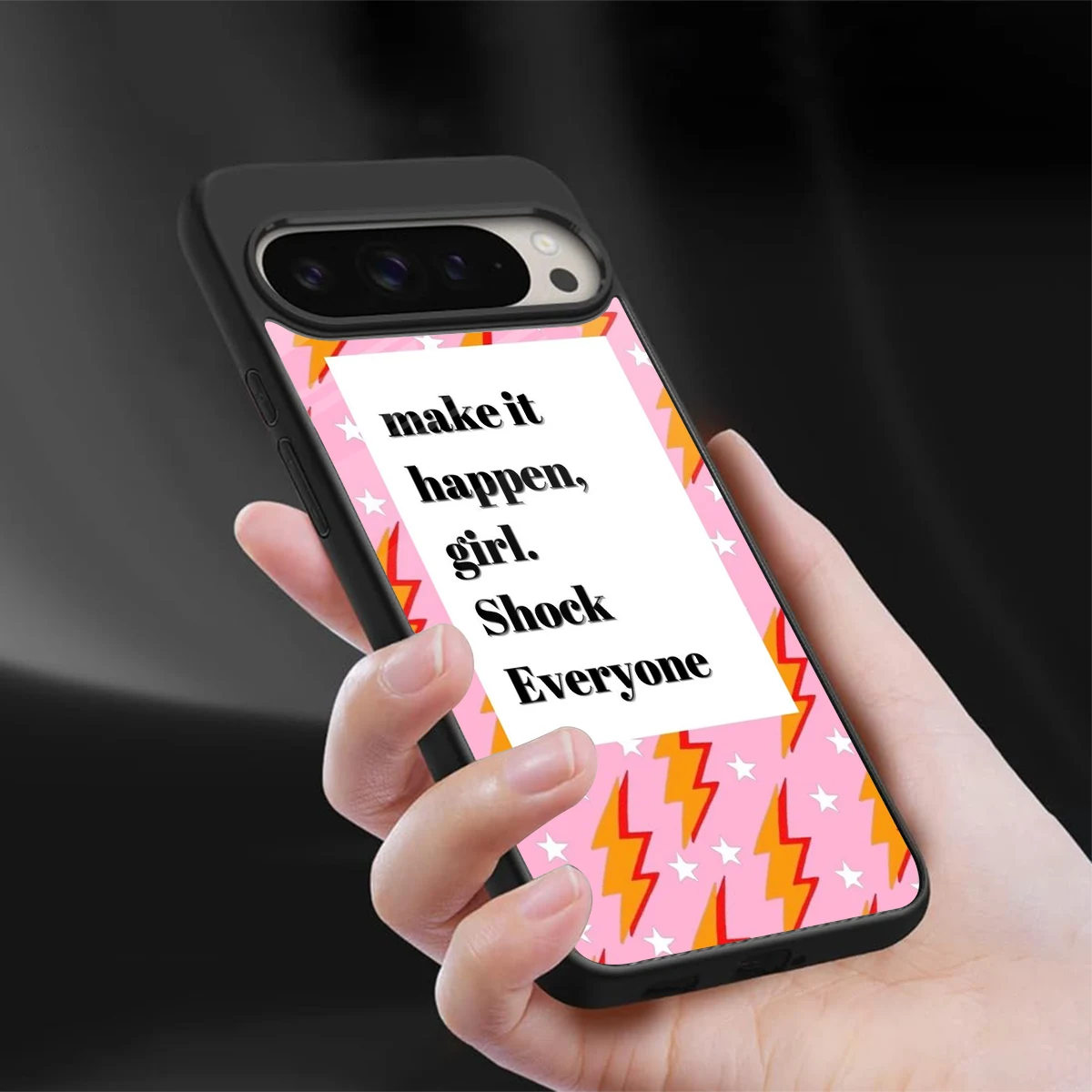 Shock Everyone sleek google pixel 9 pro cover with tempered glass back and TPU edges