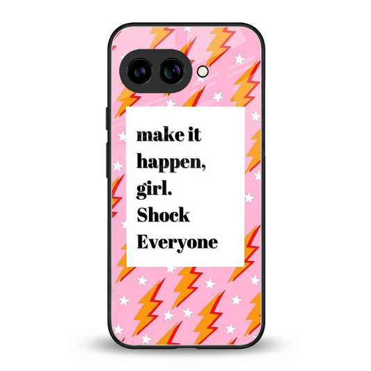 Shock Everyone back phone cover | glass case for google pixel 9a