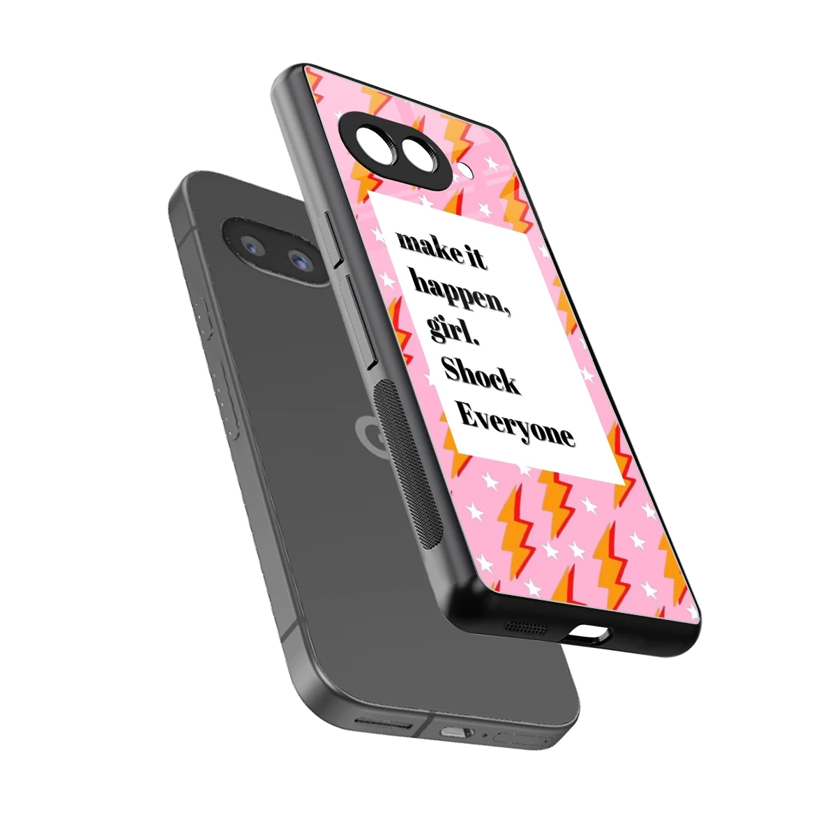 Shock Everyone sleek google pixel 10a cover with tempered glass back and TPU edges