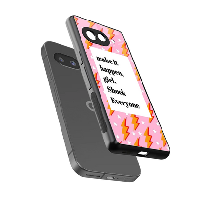 Shock Everyone sleek google pixel 10a cover with tempered glass back and TPU edges