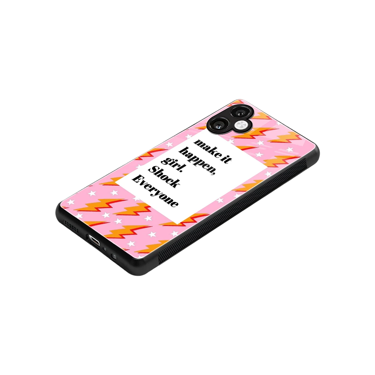 Shock Everyone stylish phone case for samsung galaxy a06 5g | glossy glass and slim fit