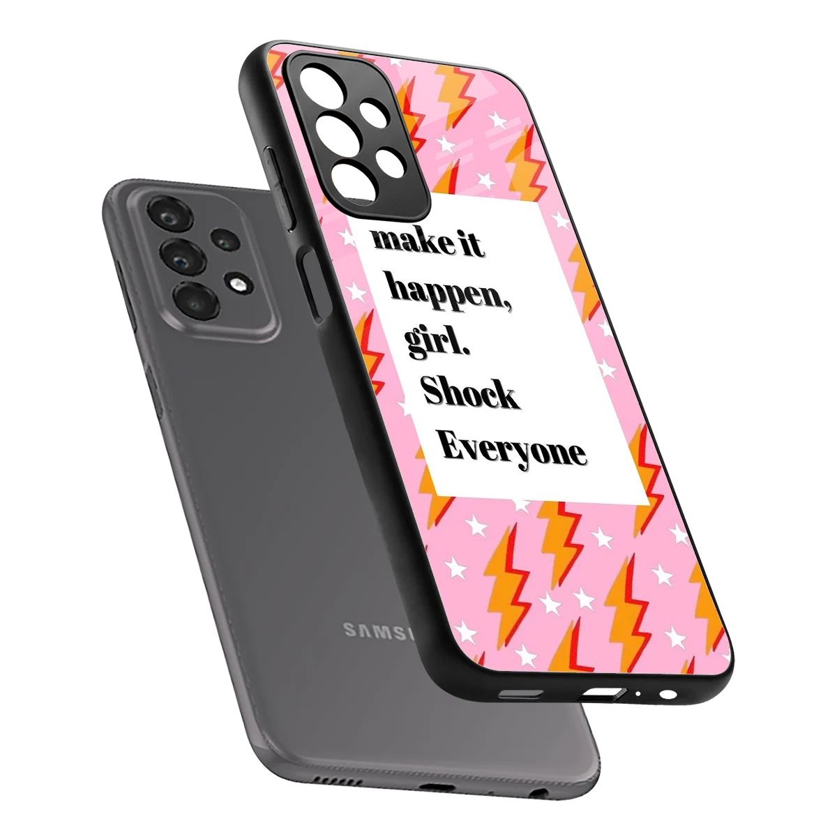 Shock Everyone sleek samsung galaxy a23 cover with tempered glass back and TPU edges