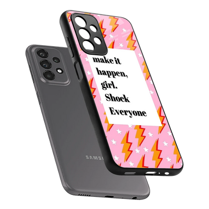 Shock Everyone sleek samsung galaxy a23 cover with tempered glass back and TPU edges