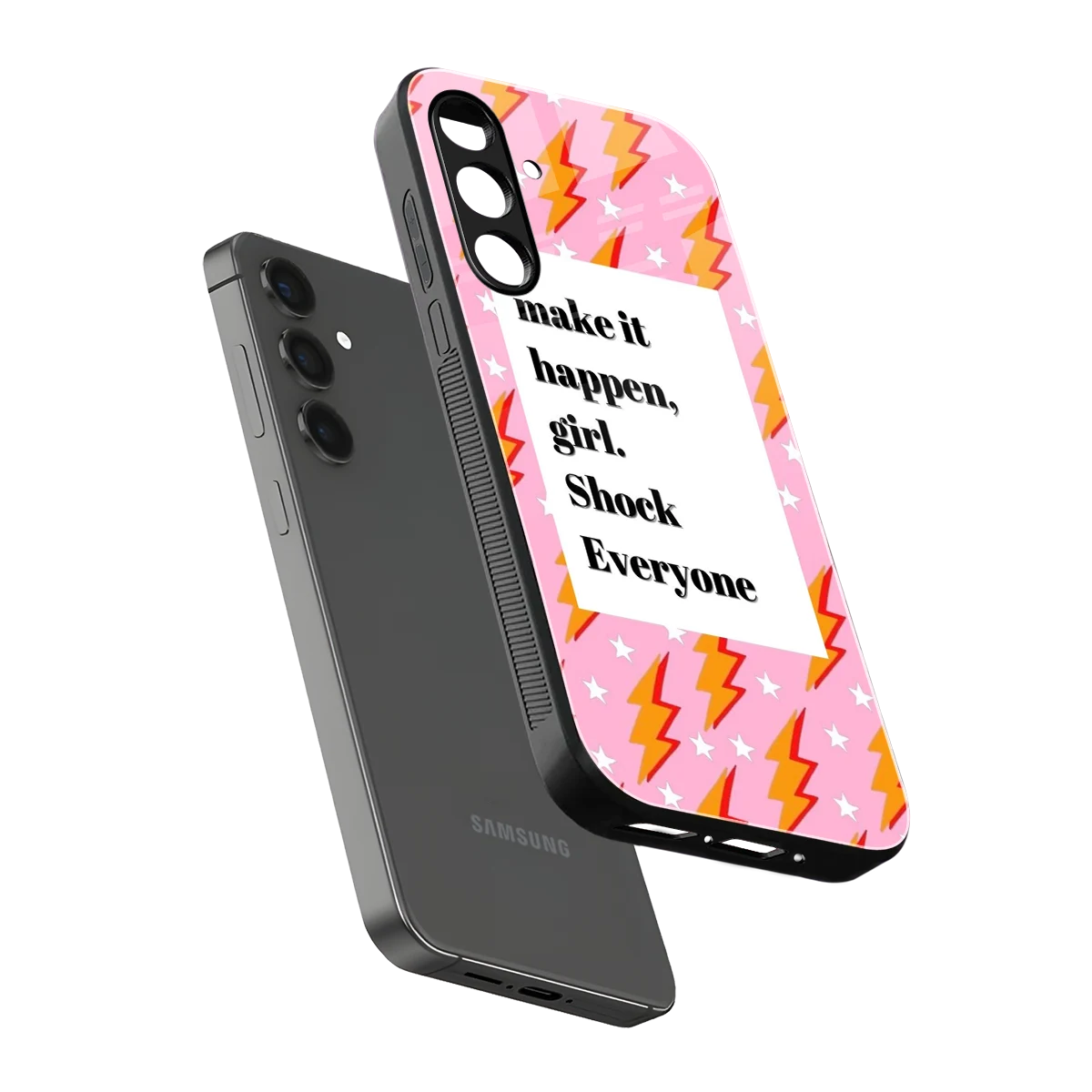 Shock Everyone sleek samsung galaxy a14 5g cover with tempered glass back and TPU edges