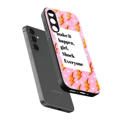 Shock Everyone sleek samsung galaxy a14 5g cover with tempered glass back and TPU edges