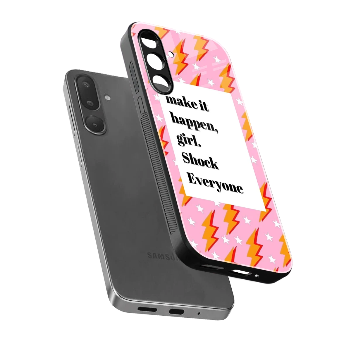Shock Everyone sleek samsung galaxy m16 5g cover with tempered glass back and TPU edges