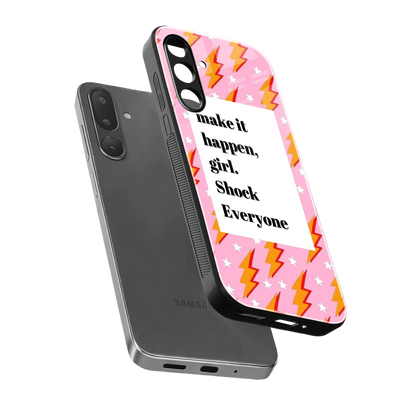 Shock Everyone sleek samsung galaxy m16 5g cover with tempered glass back and TPU edges
