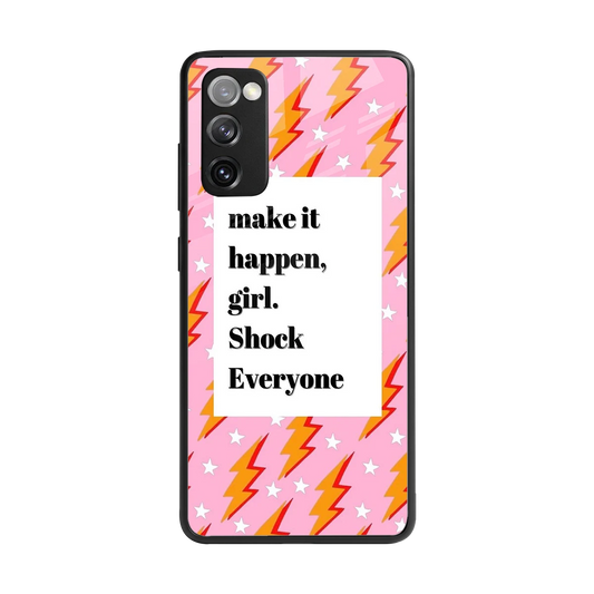 Shock Everyone back phone cover | glass case for samsung galaxy s20 fe