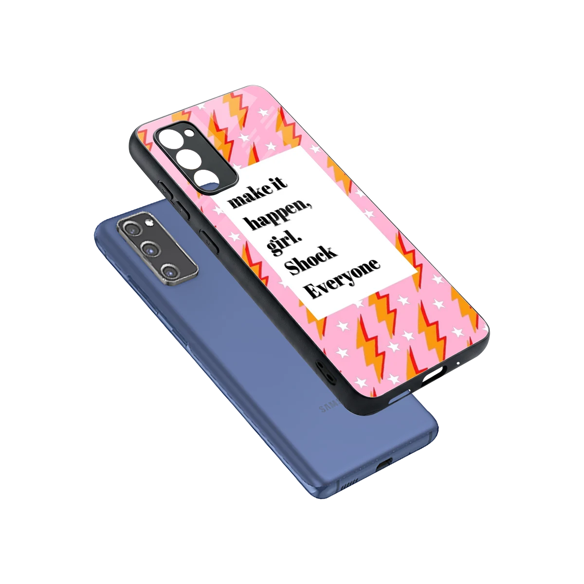 Shock Everyone sleek samsung galaxy s20 fe cover with tempered glass back and TPU edges