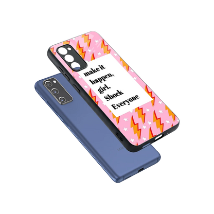Shock Everyone sleek samsung galaxy s20 fe cover with tempered glass back and TPU edges