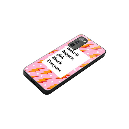 Shock Everyone stylish phone case for samsung galaxy s20 fe | glossy glass and slim fit