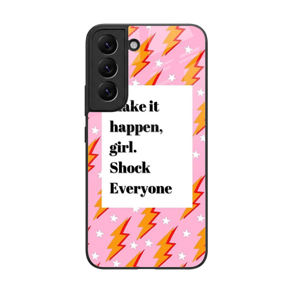 Shock Everyone back phone cover | glass case for samsung galaxy s22