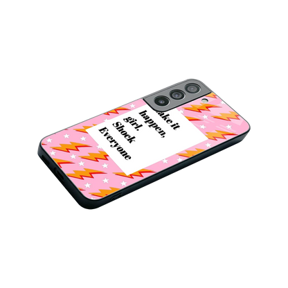 Shock Everyone stylish phone case for samsung galaxy s22 | glossy glass and slim fit