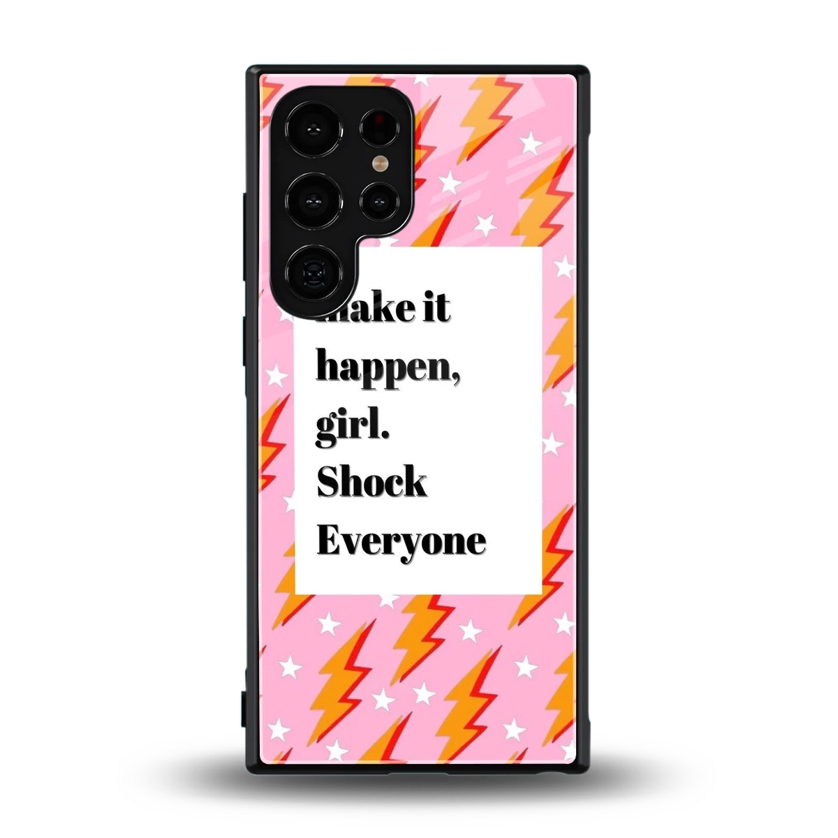Shock Everyone back phone cover | glass case for samsung galaxy s23 ultra